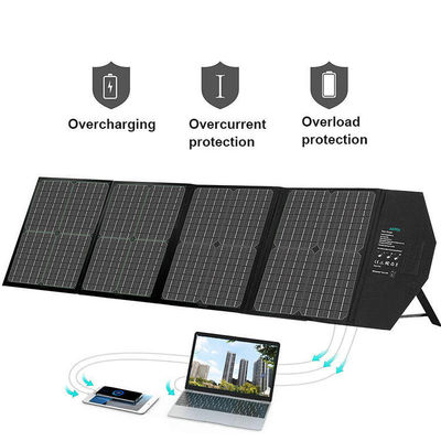防水ETFEポータブル折りたたむ太陽光パネルキット 屋外キャンプ用発電所 60W