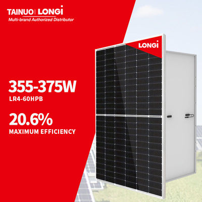 LONGi Hi-MO 4m LR4-60HPB 355-375M M6 9BB ハーフセルブラックフレーム ソーラーパネル 9BB テクノロジー