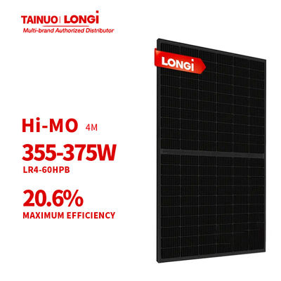 LONGi Hi-MO 4m LR4-60HPB 355-375M M6 9BB ハーフセルブラックフレーム ソーラーパネル 9BB テクノロジー