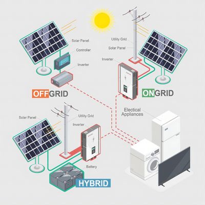 リチウムイオン電池とモノソーラーパネルを搭載したカスタマイズされた10KW太陽光発電システム