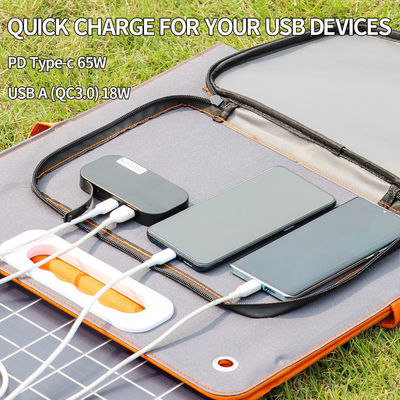 60W ブラックフラッシュフィッシュ エネルギー 屋外キャンプ用USB充電器 携帯太陽光パネル