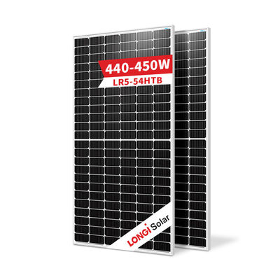 ロンギ 440w 445w 450w 太陽光パネル 1年以上 衰退 0.40% と 23% パネル効率