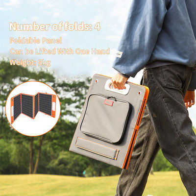 100W 40W 折りたたむ太陽光パネル キャンプ用 USB 防塵出力 3.2KG