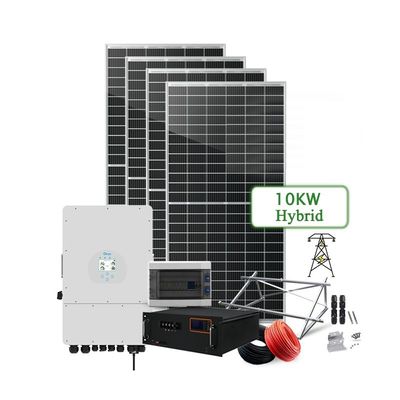 モノ結晶シリコン 5KW 8KW 10KW 太陽光発電システムキット ハイブリッド 家庭用
