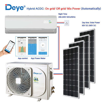 タイマー付き DEYE 太陽光発電のエアコン OFF GRID DC 48V スプリットハイブリッド ポータブル