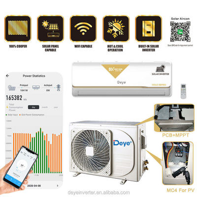 タイマー付き DEYE 太陽光発電のエアコン OFF GRID DC 48V スプリットハイブリッド ポータブル