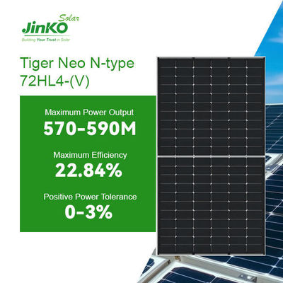 570W-590W ジンコ タイガー ネオ 双面型 Nクラス型 72HL4-BDV ソーラーパネル PV モジュール