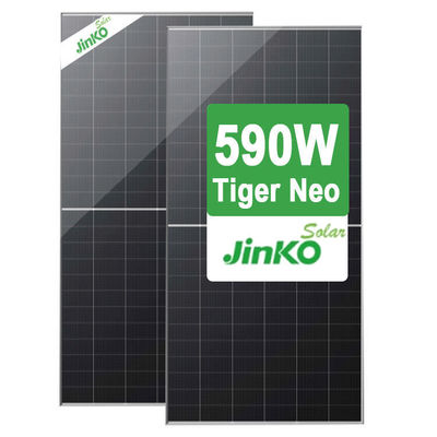 N型 モノソーラーパネル ジンコ 550w 555w タイガーネオ 72HL IP68 格付けのジャンクションボックス