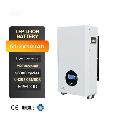16S1P 5kWh から 30kWh 6000 サイクル寿命の壁掛け家庭用太陽光発電貯蔵システム