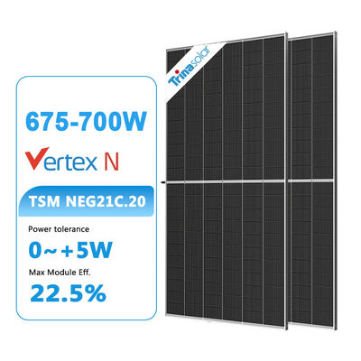 182mm ハーフカットセル N型 NEG 21C.20 675W 680W 690W 695W 700W 双面型 PV パネル TSM-NEG21C20