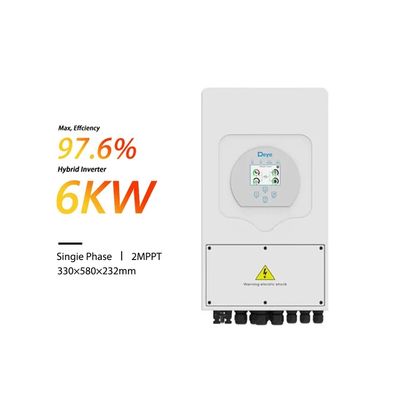 Deye SUN-5K-SG03LP1-EU ハイブリッドソーラーインバーター 3.6KW 5KW 6KW EU ストック保護 IP65
