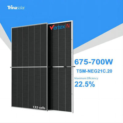 アノジスアルミ合金フレーム 700W 650W 690W 商業用太陽光発電のための太陽光パネルキット