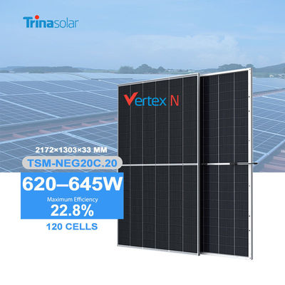 太陽光発電システム トリノソーラー 620w 625w 630w 635w 640w 645w ダブルガラスPvモジュール