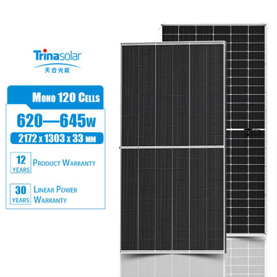 二面太陽光パネル N型 620w 625w 630w 635w 640w 645w 210mmx210mm セルサイズ