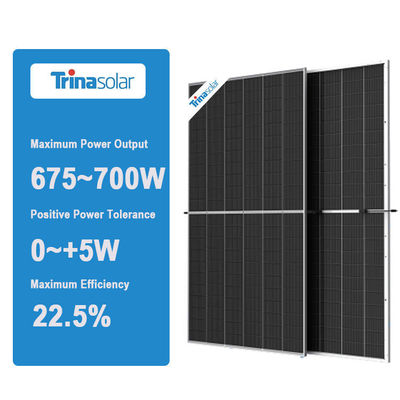 トリーナ・ヴェルテックス・パネル ソーラー・Nタイプ 600W 650W 670W 700W プロジェクト用双面太陽光パネル