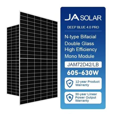 JA ソーラー モノ 605W 610Watt 615Watt 620W 625W 630W ハーフカット N型ソーラーパネル 2023年販売