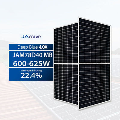 IP68ジャンクションボックス JA 太陽光深青4.0 600-625W 双面型PVモジュール モノ太陽光パネル