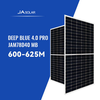 610W JA モノ MBB 半セル N型 双面型 双面型 玻璃 PV モジュール 太陽光パネル 4mm 2 IEC