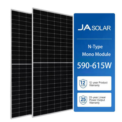JA ソーラーシステムプレート モノパネル 590W 595W 600W 605W 610W 615W 22.80% パネル効率