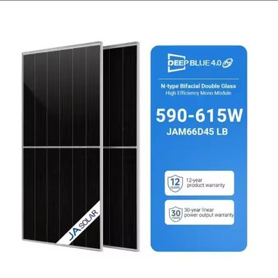 JA SOLAR 615W バイフィシャル・ハフセル・ソーラーパネル 屋根の設置のための最高効率