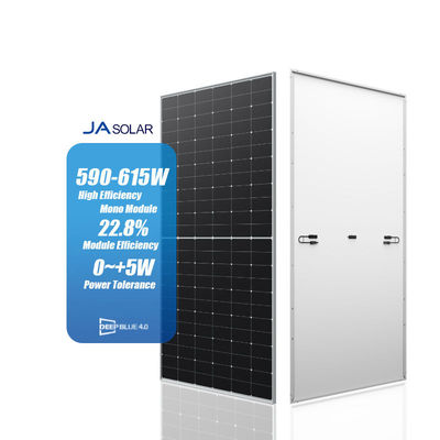 300W モノパネル 590-615 590w 595w 600w 610w 615w ガラスフロントカバー付き半切断バイフェイス