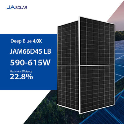 182mmx182mm セルサイズ JA SOLARによるフロントガラス/バックガラス付きの双面太陽光モジュール