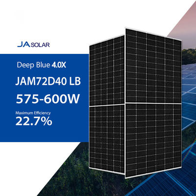 JA N型太陽光双面単体モジュール 575w 580w 585w 590w 595w 600w CE TUV証明書