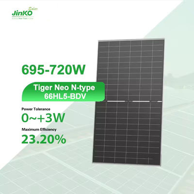 720W ジンコ太陽光モジュール タイガーネオ N型ガラス太陽光パネル 工業用