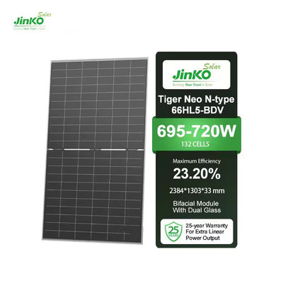 リアル・ジンコ・モノ N型 双面型ダブルガラスソーラーパネル 700W-720W 1000Wプラント