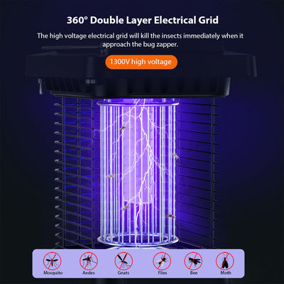 太陽光LEDバグライト UV365 1 つライト 双重使用 極端な省エネ 夜光 太陽光電源 DC 充電室内外バグザッパー