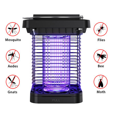 防水太陽蚊殺虫ランプ 害虫対策 充電式電気ショック蚊殺虫ランプ UV LED ガーデンフライキャップランプ
