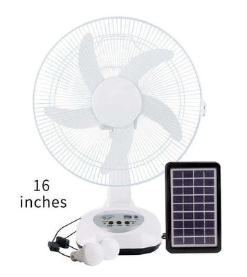 新しい人気の12インチ太陽風扇 パネルとLEDライトの充電式テーブル風扇