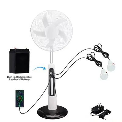 高品質ホットモーター エコエネルギー 太陽電池 再充電可能 20W 内蔵 LED照明 3 スピード 太陽光フロアファン