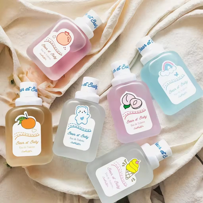50ml キッズ ミニ 永続的な軽い香水 学生のための体噴霧香水 ベビーベア 桃の少女 ミニ香水 オリジナル